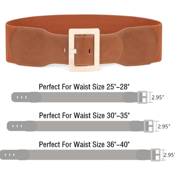 Brown stretchy size L belt - Picture 3 of 7